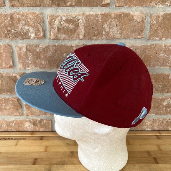 Phillies Maroon and Gray Snapback Hat - Picture 3 of 11